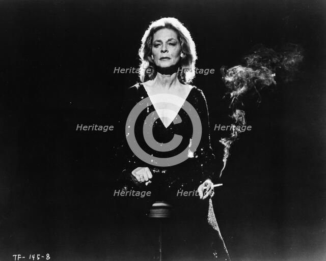 Lauren Bacall (1924- ), American actress, in a scene from 'The Fan', 1981. Artist: Unknown