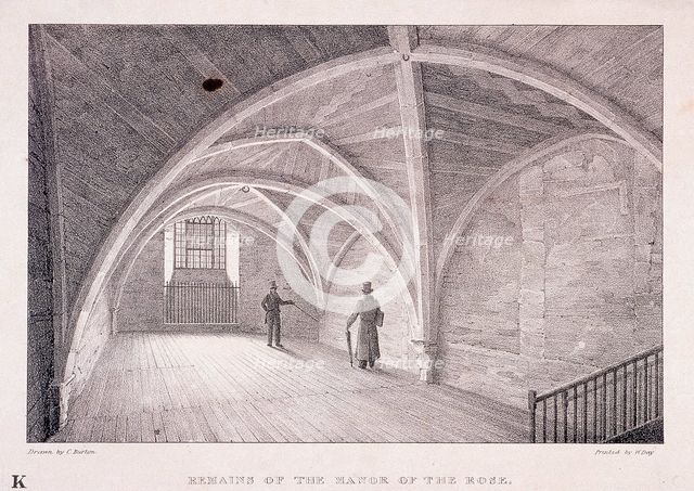 Laurence Pountney Hill, London, c1820. Artist: Charles Burton