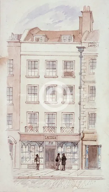 Laurie's premises, Fleet Street, London, c1820. Artist: James Findlay
