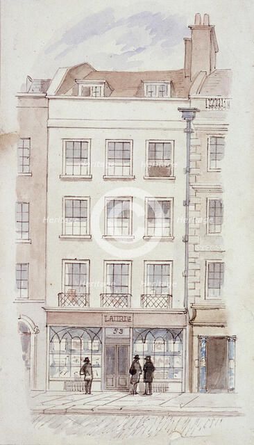Laurie's premises, Fleet Street, London, c1820. Artist: James Findlay