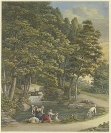 Läuter spring in the park at Weimar, 1805. Creator: Georg Melchior Kraus