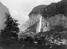Lauterbrunnen Switzerland, [the valley of the 72 waterfalls] - Landscape. Creator: Unknown