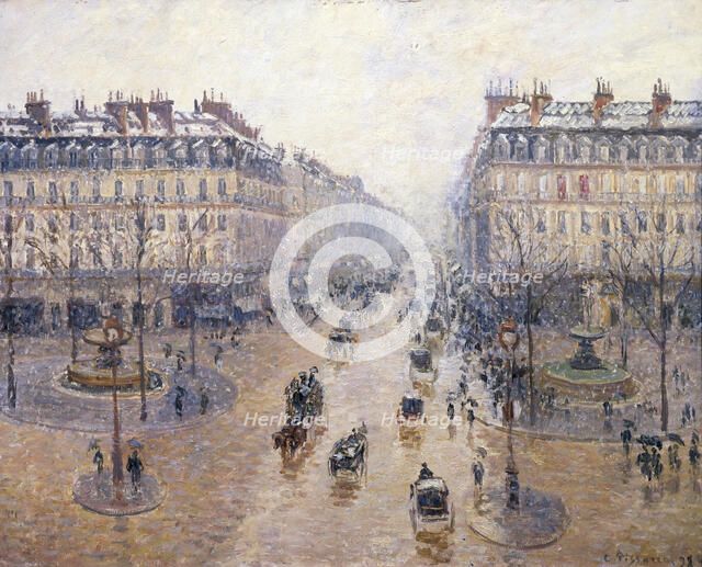 'L'Avenue de l'Opéra. Snow. Morning', 1898. Artist: Camille Pissarro