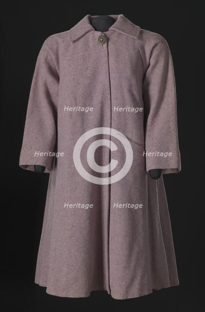 Lavender tweed swing coat designed by Arthur McGee, mid 20th-late 20th century. Creator: Arthur McGee.