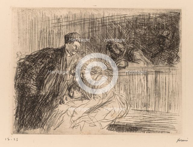 LAvocat Parlant au prevenu. Creator: Jean Louis Forain (French, 1852-1931).