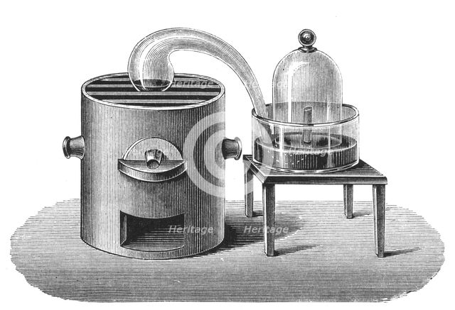Lavoisier's investigation of the existence of oxygen in the air, late 18th century, (1894). Creator: Unknown.