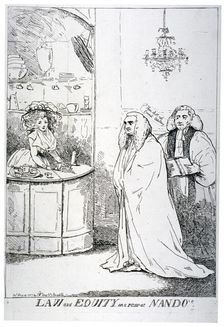Law and equity, or a peep at Nando's 1787. Artist: Anon