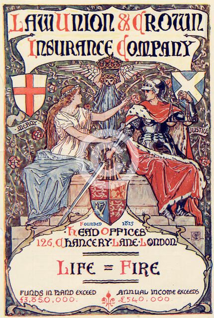 Law Union & Crown Insurance Company, 19th century. Artist: Unknown