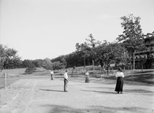 Lawn tennis courts, Pocono Mountain House, Mt. Pocono, Pa., c1905. Creator: Unknown