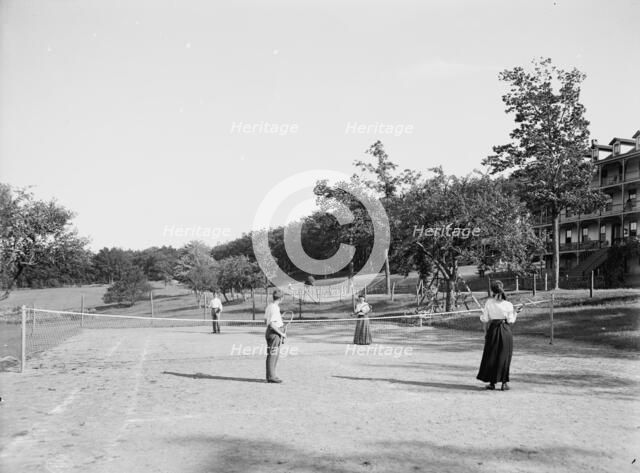 Lawn tennis courts, Pocono Mountain House, Mt. Pocono, Pa., c1905. Creator: Unknown.