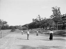 Lawn tennis courts, Pocono Mountain House, Mt. Pocono, Pa., c1905. Creator: Unknown