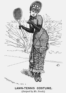 Lawn-Tennis Costume 1879. Creator: Edward Linley Sambourne
