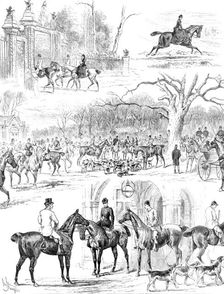Lawn Meet of the West Norfolk Hounds at Sandringham, 1883. Creator: John Sturgess