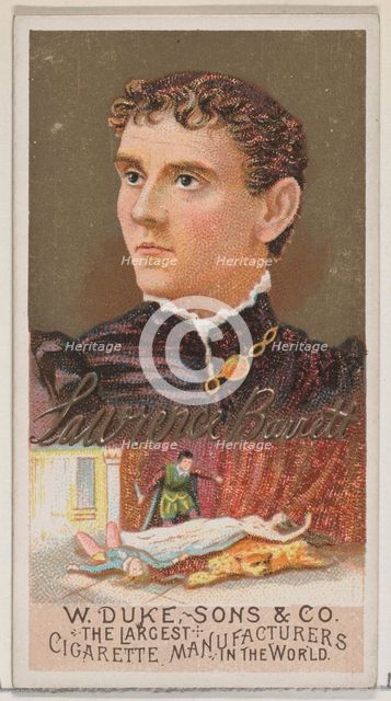 Lawrence Barrett, from the series Great Americans (N76) for Duke brand cigarettes, 1888., 1888. Creator: Unknown.