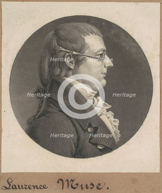 Lawrence Muse, 1808. Creator: Charles Balthazar Julien Févret de Saint-Mémin.