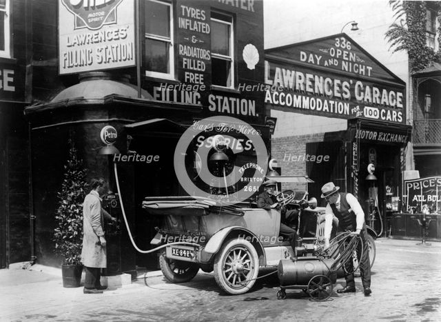 Lawrence's garage in Brixton, London 1924. Creator: Unknown.