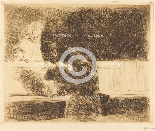 Lawyer Going through a Brief, 1909. Creator: Jean Louis Forain.