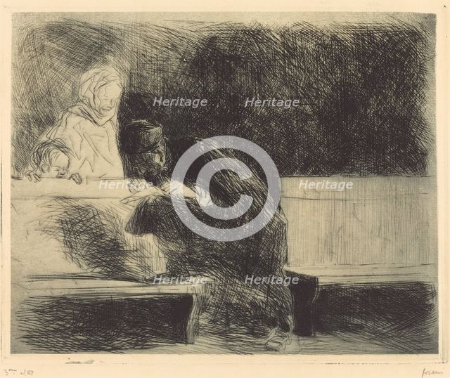 Lawyer Going through a Brief, 1909. Creator: Jean Louis Forain.