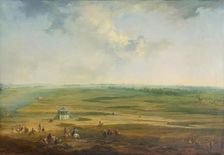 Laxenburg from Hayd-Lusthaus against Maria Lanzendorf, probably 1758. Creator: Johann Christian Brand
