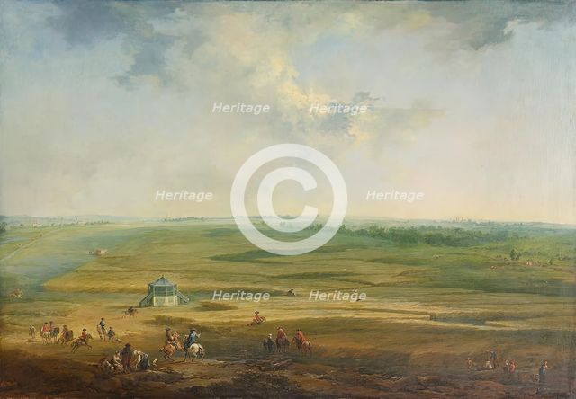 Laxenburg from Hayd-Lusthaus against Maria Lanzendorf, probably 1758. Creator: Johann Christian Brand.