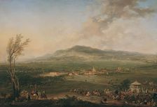 Laxenburg from the Lusthaus on the Hanawiese towards Mödling, 1758. Creator: Johann Christian Brand