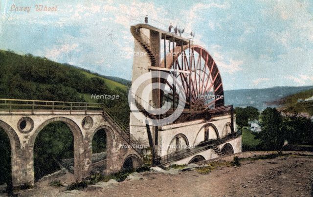 'Laxey Wheel, Isle of Man', 1904.Artist: E Florian