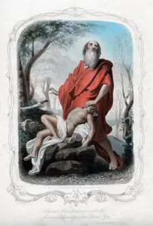 Lay not thine hand upon the lad for now I know that thow fearest God c1850.Artist: Albert Henry Payne