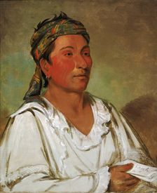 Lay-lóo-ah-pee-ái-shee-kaw, Grass, Bush, and Blossom, Semicivilized, 1830. Creator: George Catlin