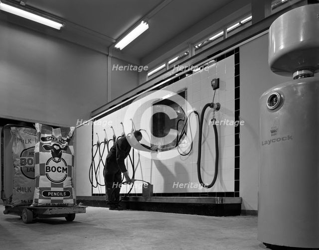 Laycock lubrication plant at BOCM Animal feeds, Selby, North Yorkshire, 1962. Creator: Michael Walters.