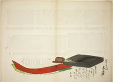 Layers of Kikaku Poetry, 8th month, 1885. Creator: Shibata Zeshin