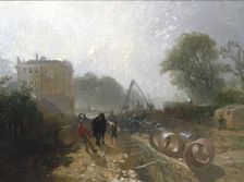 Laying Monster Tubes from the New River c1820-1870. Artist: James Baker Pyne