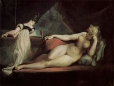 Laying Nude and piano player, 1799. Creator: Henry Fuseli