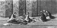 Laying out the dead.; A European Sojourn in Japan 1875. Creator: Unknown