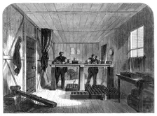 Laying of the Atlantic Telegraph Cable: receiving messages from the Great Eastern...Valencia, 1865. Creator: Unknown