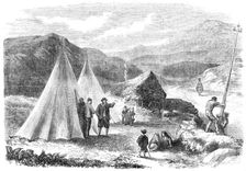 Laying of the Atlantic Telegraph Cable:...workmen on the road between Killarney and Valencia, 1865 Creator: Unknown