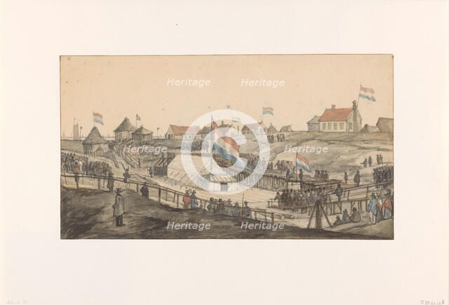 Laying of the foundation stone for the Willems lock, 6 May 1820, (1820).  Creator: Gerrit Lamberts.