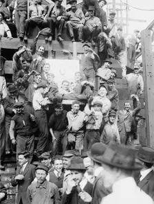 Laying Keel of U.S.S. California, 1915. Creator: Bain News Service
