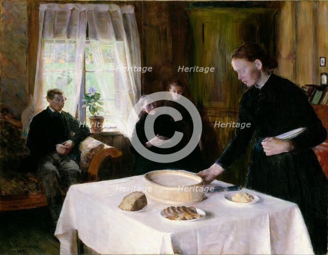 Laying the Table. Artist: Eiebakke, August (1867-1938)