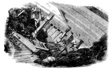 Laying the Atlantic Telegraph Cable - Breaking Adrift of the Coal on Board the "Agamemnon", 1858. Creator: Unknown