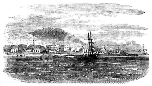 Laying the Atlantic Telegraph Cable - Valentia, from the North, 1858. Creator: Unknown.