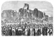 Laying the first stone of the Lucknow Memorial, 1864. Creator: Unknown
