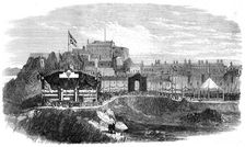 Laying the foundation-stone of new harbour works at Jersey, 1872. Creator: Unknown