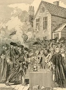 Laying the Foundation-Stone of Blackfriars Bridge, 1760 (1897). Creator: Unknown