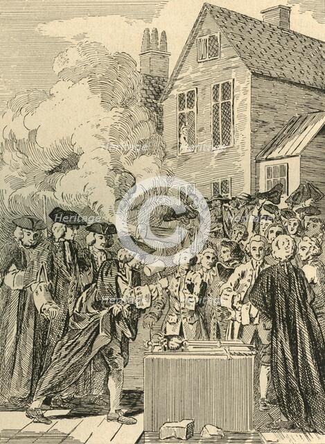 'Laying the Foundation-Stone of Blackfriars Bridge, 1760', (1897). Creator: Unknown.