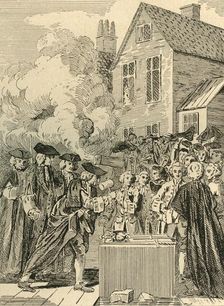 Laying the Foundation-Stone of Blackfriars Bridge, 1760 (1897). Creator: Unknown