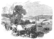 Laying the foundation-stone of the Brisbane Bridge, Queensland, New South Wales, 1864. Creator: Unknown