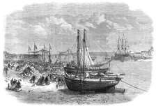 Laying the foundation-stone of the Hubberston Dock at Milford Haven, 1864. Creator: Unknown
