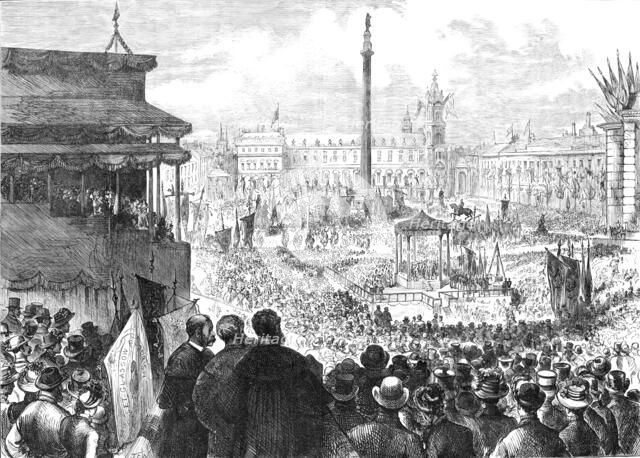Laying the Foundation-Stone of the new Municipal Buildings, Glasgow, 1883. Creator: Unknown.