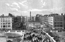 Laying the foundation-stone of the O'Connell Monument in Sackville-street, Dublin, 1864. Creator: Unknown