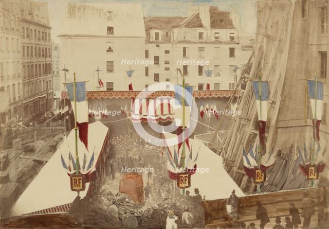 Laying the foundation stone of the Sorbonne, about 1883. Creator: Unknown.